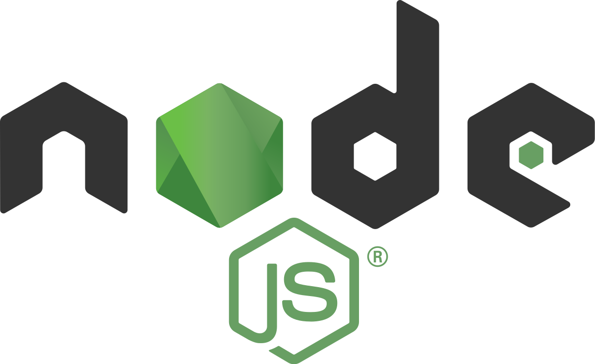 Node.js-Logo mit grünem und schwarzem Farbthema