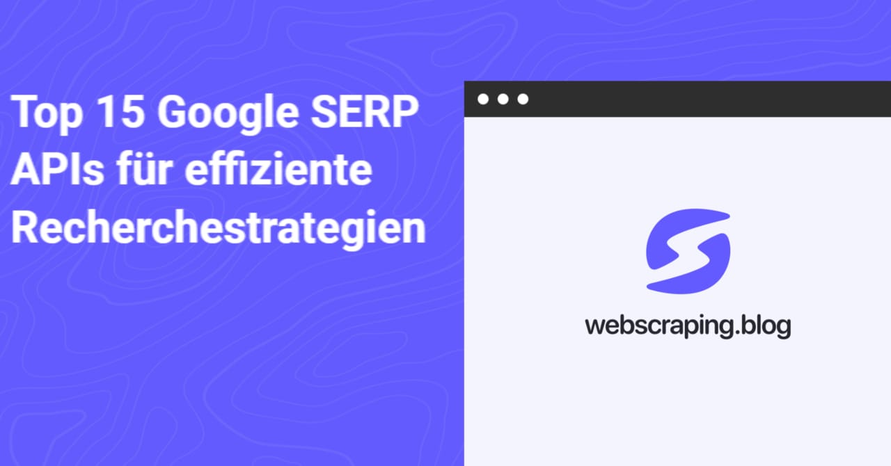 das Cover des Google SERP API-Blogbeitrags